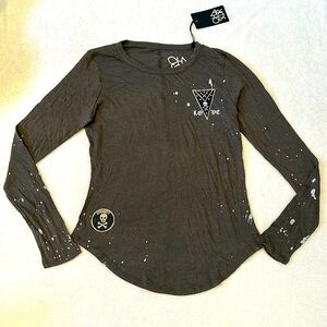 NWT CHASER scull love long sleeved tee size Small⚡️